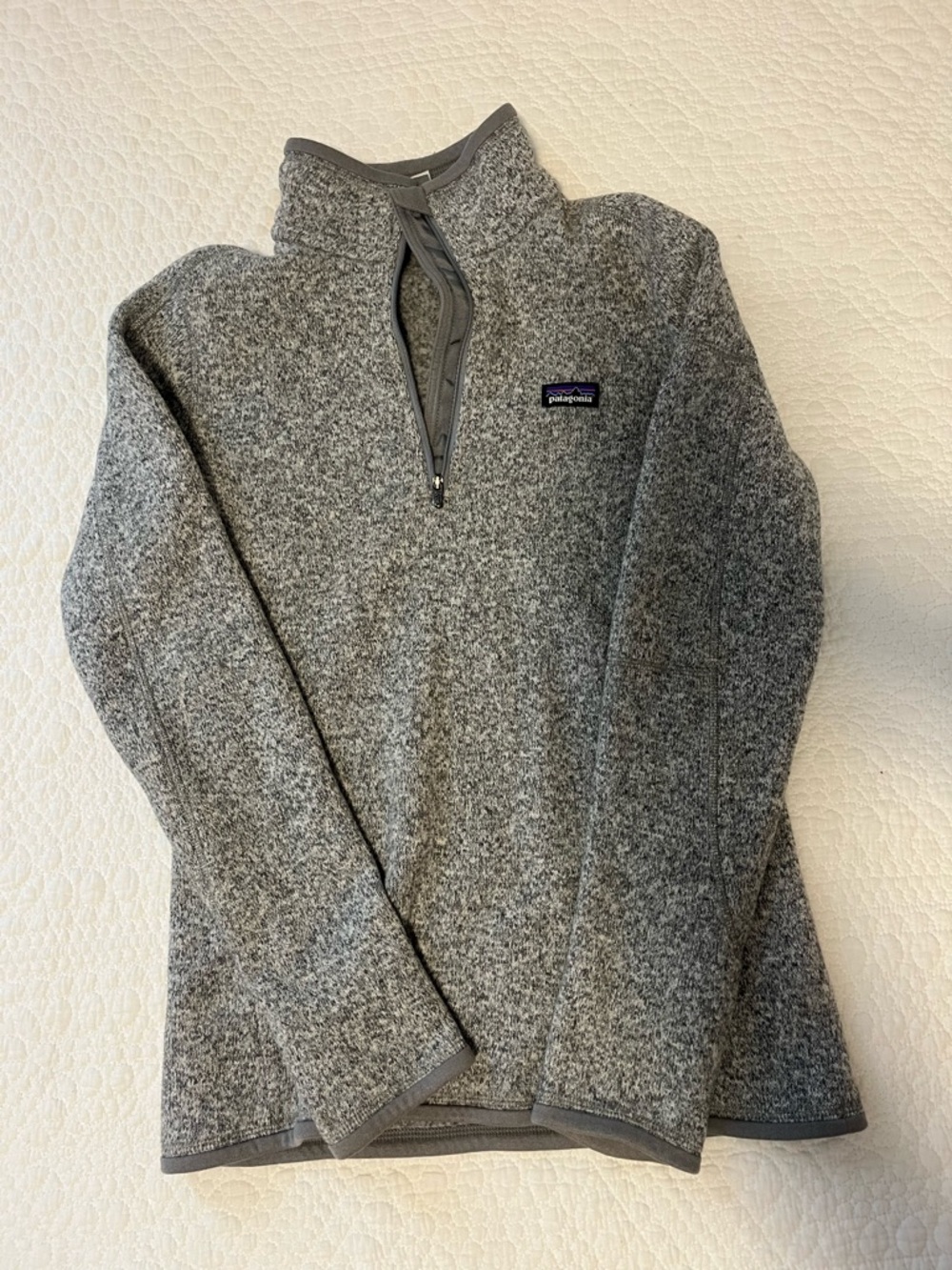Patagonia Heather Gray Half-Zip Fleece Pullover